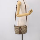 GUCCI GG Supreme Web Sherry Line Bag PVC Beige Gold 89 02 032 Auth ka7012-24