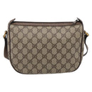 GUCCI GG Supreme Web Sherry Line Bag PVC Beige Gold 89 02 032 Auth ka7012-3