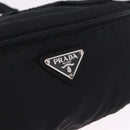 PRADA Waist Bag Nylon Black Silver Auth ka7017A-16
