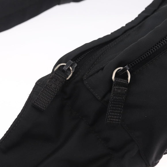 PRADA Waist Bag Nylon Black Silver Auth ka7017A
