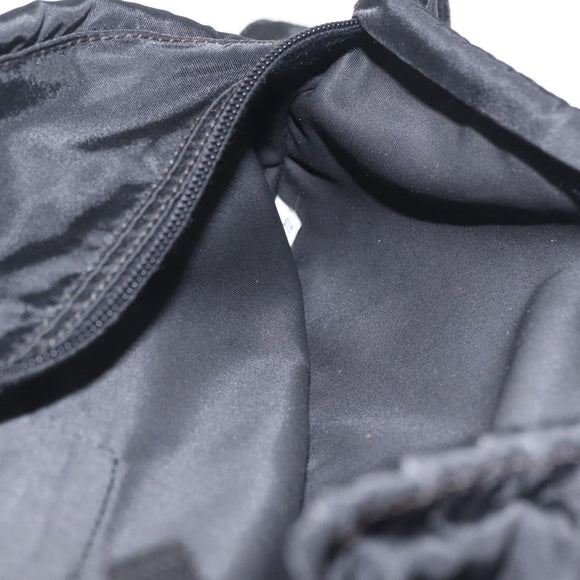 PRADA Waist Bag Nylon Black Silver Auth ka7017A