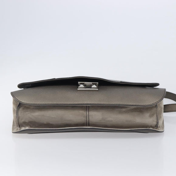 Cartier Marcello De Cartier Satchel Bag Leather 2way Bronze Silver Auth ka7019V