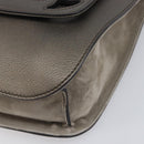Cartier Marcello De Cartier Satchel Bag Leather 2way Bronze Silver Auth ka7019V-12
