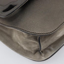 Cartier Marcello De Cartier Satchel Bag Leather 2way Bronze Silver Auth ka7019V-13