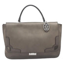 Cartier Marcello De Cartier Satchel Bag Leather 2way Bronze Silver Auth ka7019V-2