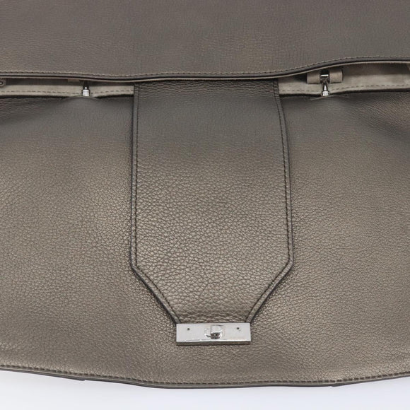 Cartier Marcello De Cartier Satchel Bag Leather 2way Bronze Silver Auth ka7019V