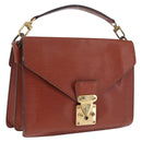 LOUIS VUITTON Epi Biface Hand Bag Brown M52323 LV Auth ka7020-1