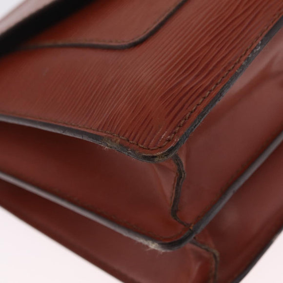 LOUIS VUITTON Epi Biface Hand Bag Brown M52323 LV Auth ka7020