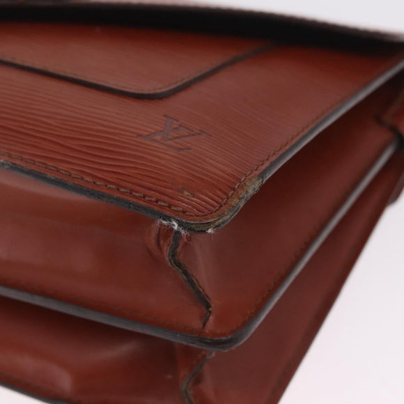 LOUIS VUITTON Epi Biface Hand Bag Brown M52323 LV Auth ka7020