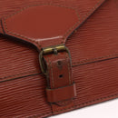 LOUIS VUITTON Epi Biface Hand Bag Brown M52323 LV Auth ka7020-14