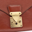 LOUIS VUITTON Epi Biface Hand Bag Brown M52323 LV Auth ka7020-16