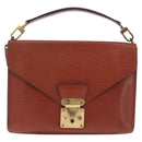 LOUIS VUITTON Epi Biface Hand Bag Brown M52323 LV Auth ka7020-2
