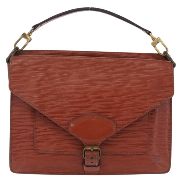 LOUIS VUITTON Epi Biface Hand Bag Brown M52323 LV Auth ka7020