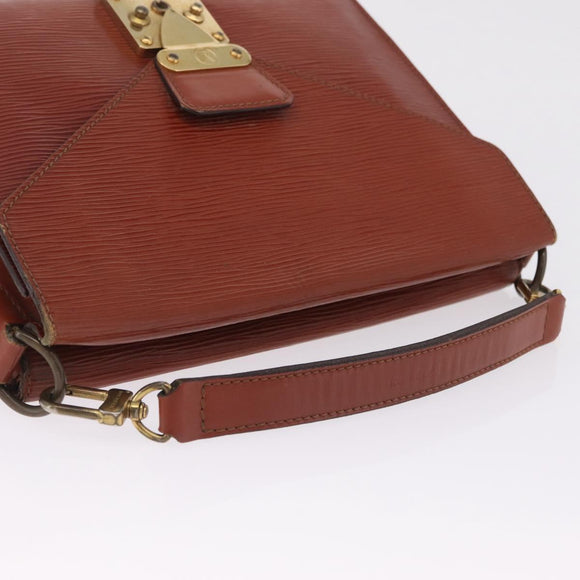 LOUIS VUITTON Epi Biface Hand Bag Brown M52323 LV Auth ka7020
