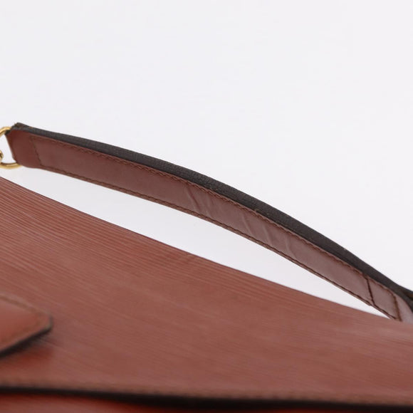 LOUIS VUITTON Epi Biface Hand Bag Brown M52323 LV Auth ka7020
