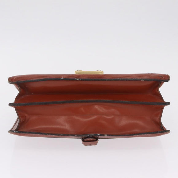 LOUIS VUITTON Epi Biface Hand Bag Brown M52323 LV Auth ka7020