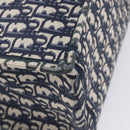 Christian Dior Trotter Canvas Oblique Book Tote Hand Bag Navy Auth ka7022-12