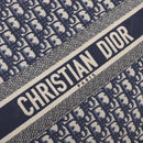 Christian Dior Trotter Canvas Oblique Book Tote Hand Bag Navy Auth ka7022-15