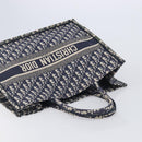 Christian Dior Trotter Canvas Oblique Book Tote Hand Bag Navy Auth ka7022-6