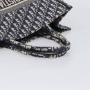 Christian Dior Trotter Canvas Oblique Book Tote Hand Bag Navy Auth ka7022-7