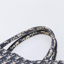 Christian Dior Trotter Canvas Oblique Book Tote Hand Bag Navy Auth ka7022-9