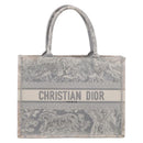 Christian Dior Toile De Jouy Book Tote Tote Bag Canvas Gray Auth ka7023-2