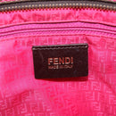 FENDI Zucca Canvas Tote Bag PVC Black Brown UZD 2111 Auth ka7025-17