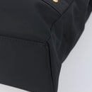 Gianni Versace Tote Bag Nylon Black Gold Auth ka7026-10