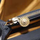 Gianni Versace Tote Bag Nylon Black Gold Auth ka7026-22