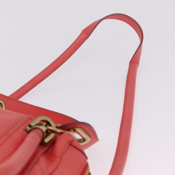 Chloe Paraty Hand Bag Leather 2way Pink Gold Auth ka7028A