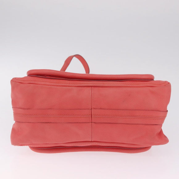 Chloe Paraty Hand Bag Leather 2way Pink Gold Auth ka7028A