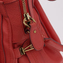 Chloe Paraty Hand Bag Leather 2way Pink Gold Auth ka7028A-17
