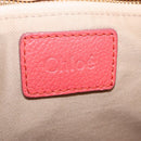 Chloe Paraty Hand Bag Leather 2way Pink Gold Auth ka7028A-18
