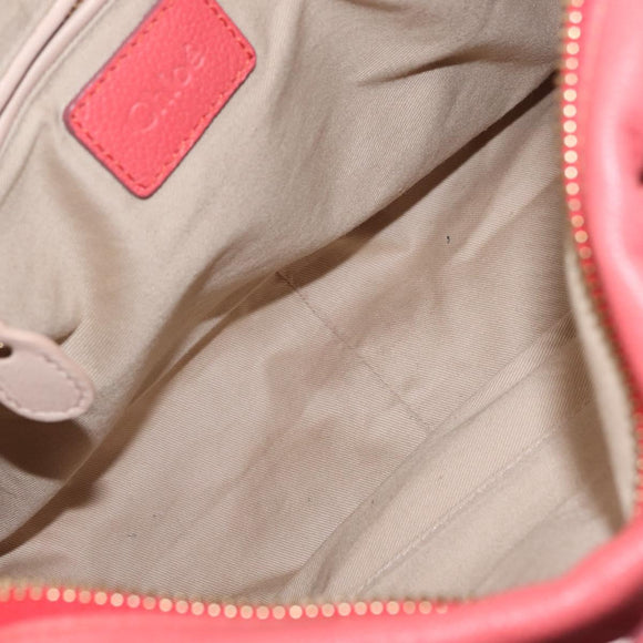 Chloe Paraty Hand Bag Leather 2way Pink Gold Auth ka7028A