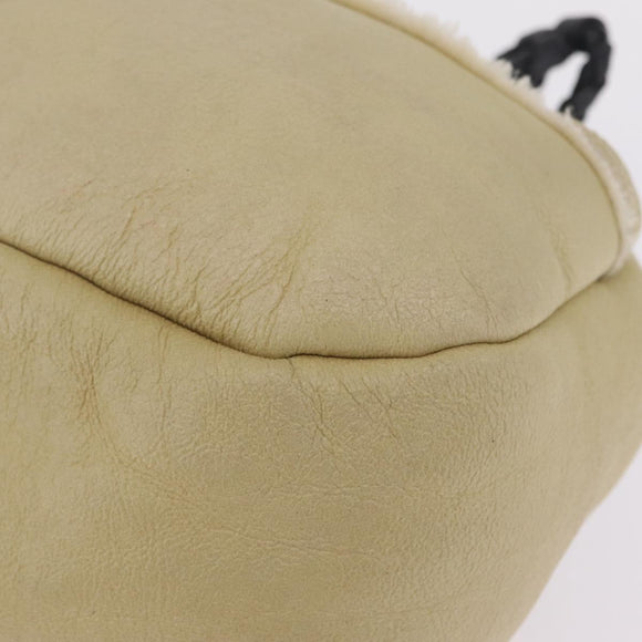 LOEWE Hand Bag Leather Green Silver Auth ka7029A