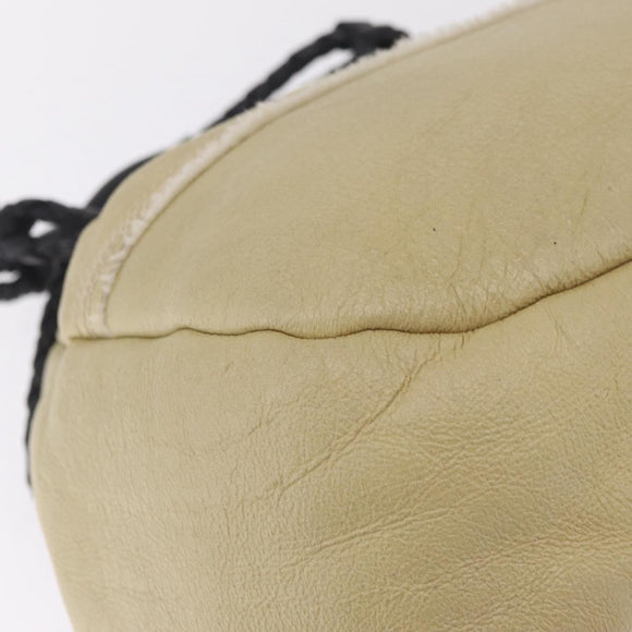 LOEWE Hand Bag Leather Green Silver Auth ka7029A