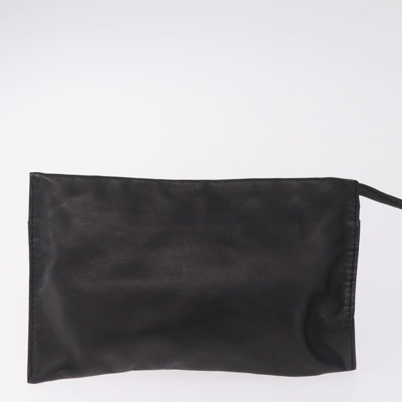 LOEWE Hand Bag Leather Green Silver Auth ka7029A