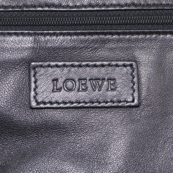LOEWE Hand Bag Leather Green Silver Auth ka7029A