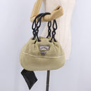 LOEWE Hand Bag Leather Green Silver Auth ka7029A-25