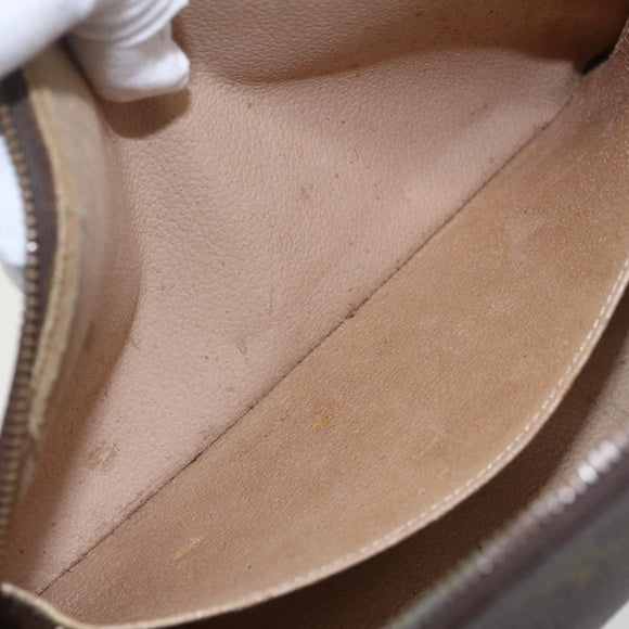 LOUIS VUITTON Monogram Trousse Demi Ronde Cosmetic Pouch M47520 LV Auth ka703