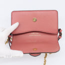 BURBERRY Nova Check Chain Shoulder Bag Canvas Leather Beige Gold Auth ka7030-19