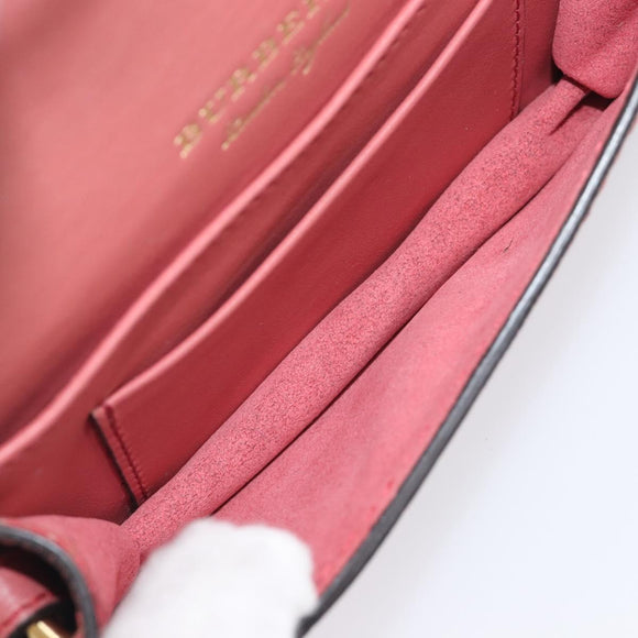BURBERRY Nova Check Chain Shoulder Bag Canvas Leather Beige Gold Auth ka7030