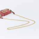 BURBERRY Nova Check Chain Shoulder Bag Canvas Leather Beige Gold Auth ka7030-9