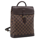 LOUIS VUITTON Damier Ebene Soho Backpack N51132 LV Auth ka7031-1
