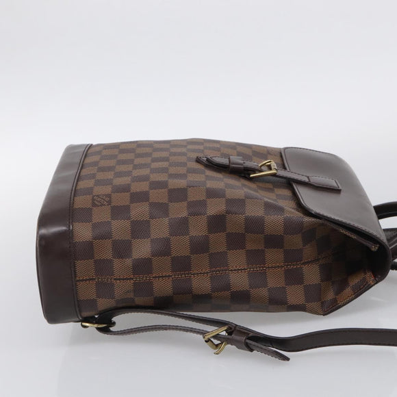 LOUIS VUITTON Damier Ebene Soho Backpack N51132 LV Auth ka7031