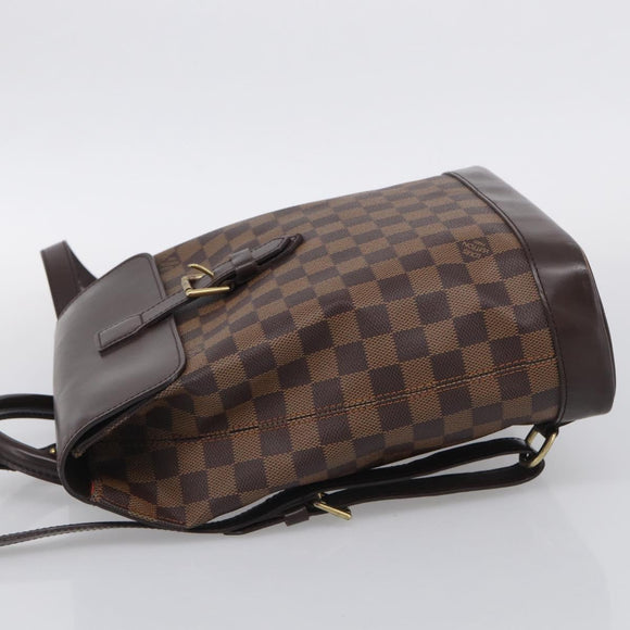 LOUIS VUITTON Damier Ebene Soho Backpack N51132 LV Auth ka7031