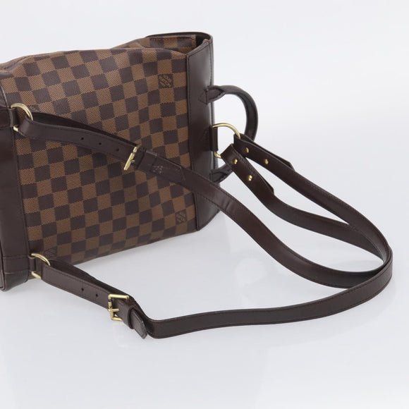 LOUIS VUITTON Damier Ebene Soho Backpack N51132 LV Auth ka7031