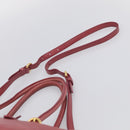 Miu Miu Tote Bag Leather 2way Pink Gold Auth ka7033A-10