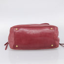 Miu Miu Tote Bag Leather 2way Pink Gold Auth ka7033A-11