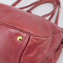 Miu Miu Tote Bag Leather 2way Pink Gold Auth ka7033A-12